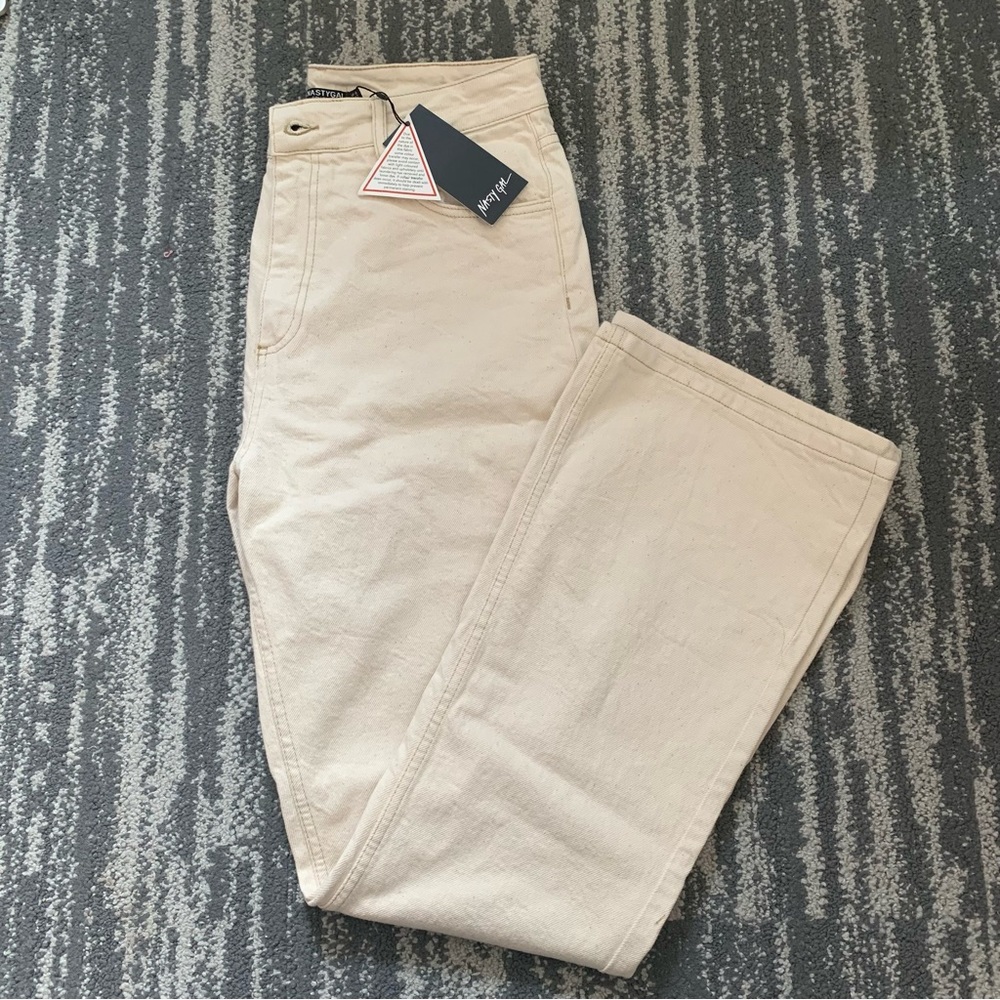 NWT Nasty Gal High Waisted Flare Denim Jeans